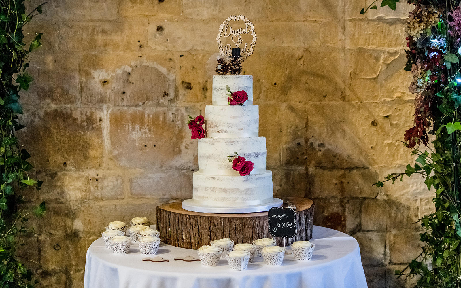 Capture Every Moment wedding photography duo from Cirencester reportage traditional photographers Lapstone Barn Chipping Campden Cotswolds venue Wedding Cake 4 tiers