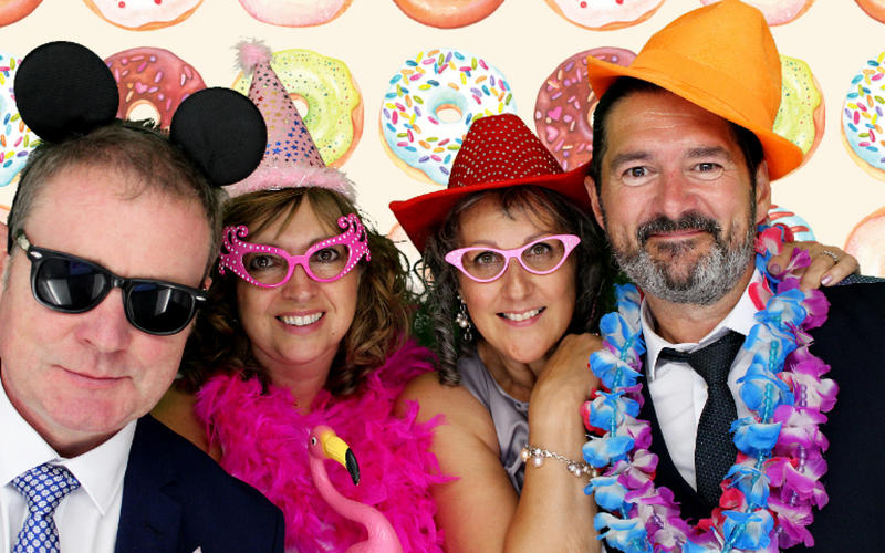 Two Bonnys enclosed wedding party fun photo booth hire Wiltshire Gloucestershire Swindon