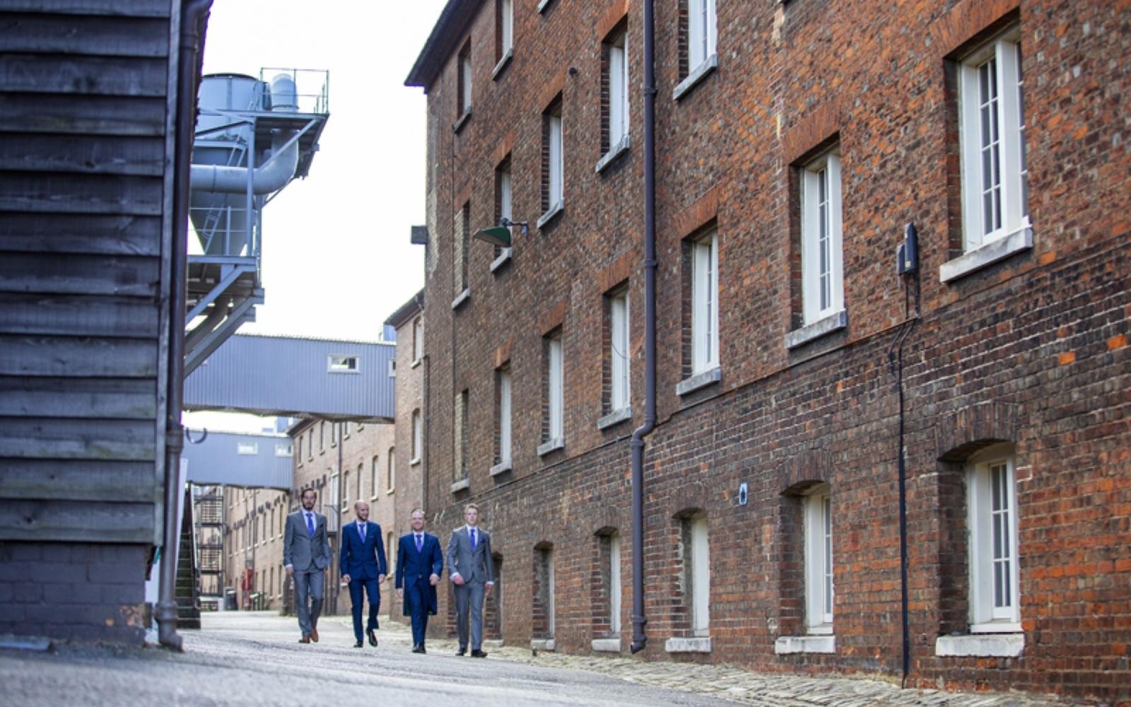 Ahuvi Wedding Photography natural photographer Wiltshire Maritime Dockyard Chatham Kent groomsmen