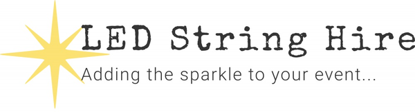 LED String Hire Whitewed approved wedding event sparkle festoon curtain fairy light hire based in Wiltshire deliver nationwide