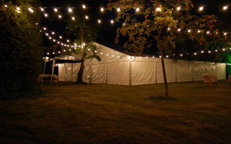 LED String Hire Whitewed approved wedding event sparkle festoon curtain fairy light hire based in Wiltshire deliver nationwide marquee exterior lighting