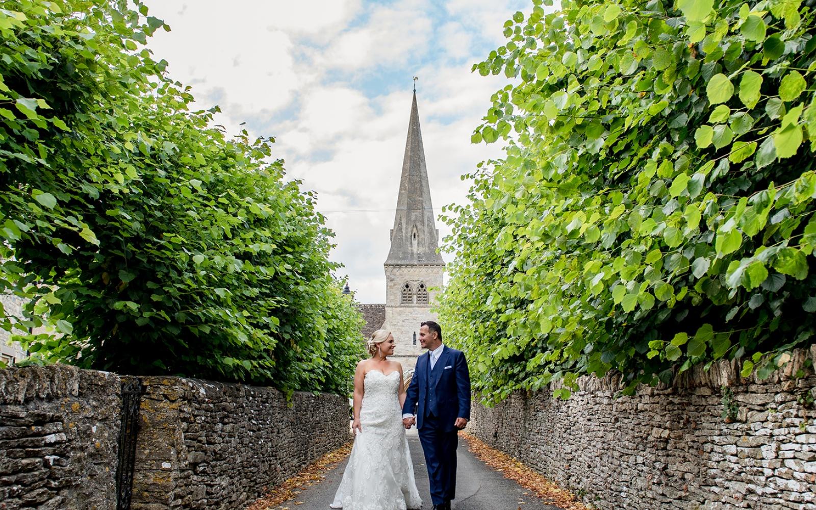 Real Wedding Capture Every Moment Cirencester photography duo wedding photographer church steeple ceremony