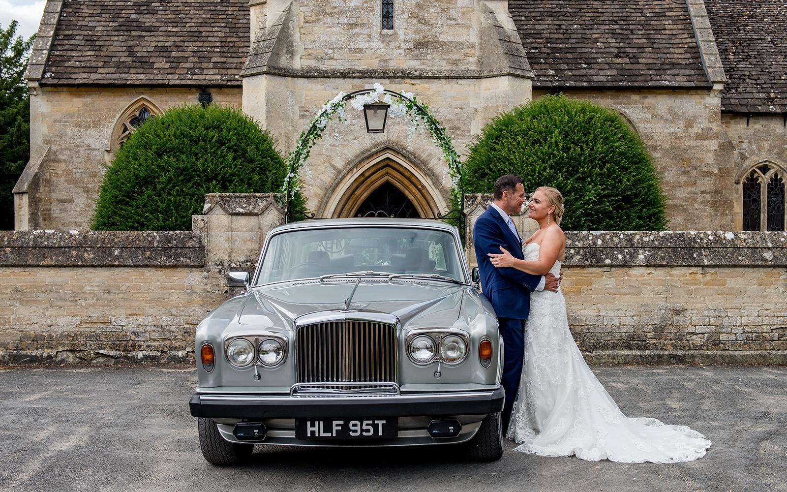 Real Wedding Capture Every Moment Cirencester photography duo wedding photographer  vintage wedding car