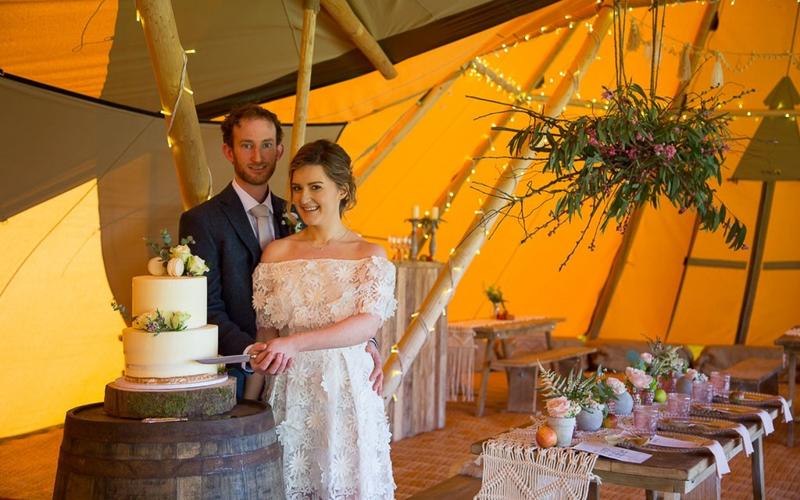 Orchard a Munsley tipi marquee wedding venue Herefordshire