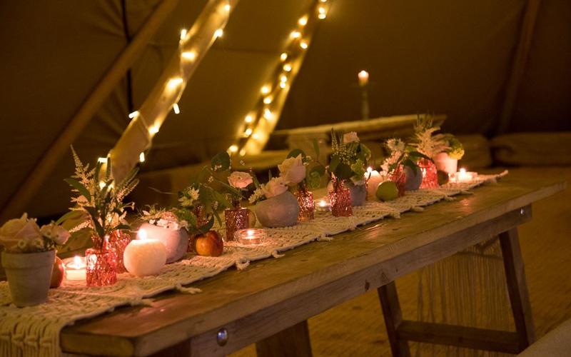 Orchard a Munsley tipi marquee wedding venue Herefordshire