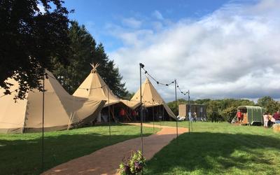 Orchard a Munsley tipi marquee wedding venue Herefordshire
