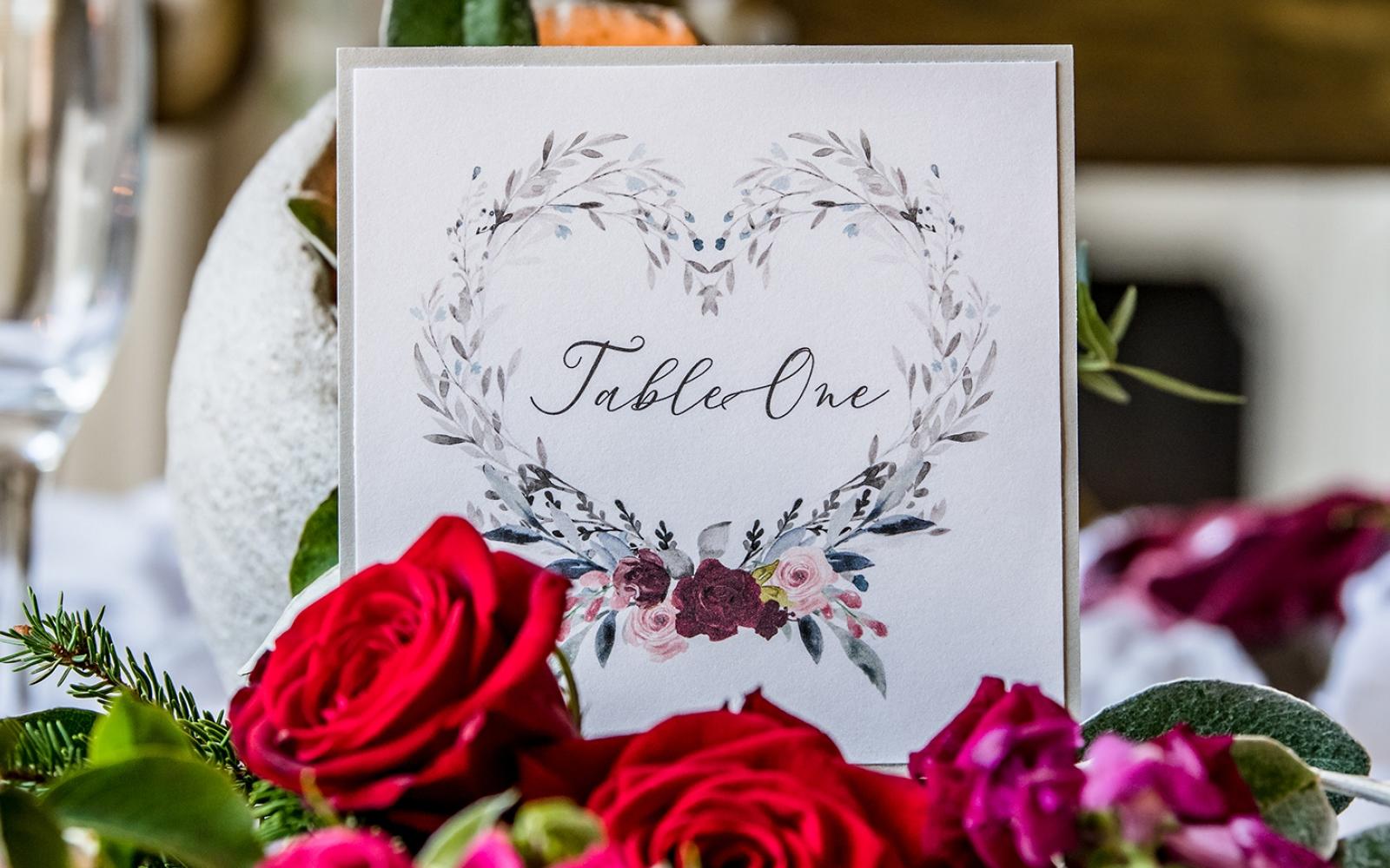 Table name wedding stationery