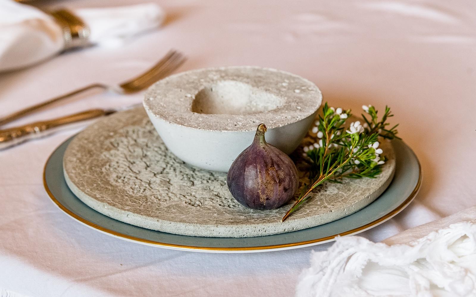 Cotswold winter wedding table setting 