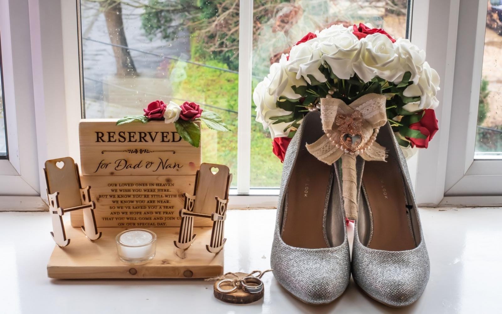 Real Wedding Whitewed Directory approved photographer Strike A Pose Photography Grasmere House Hotel Salisbury details shoes