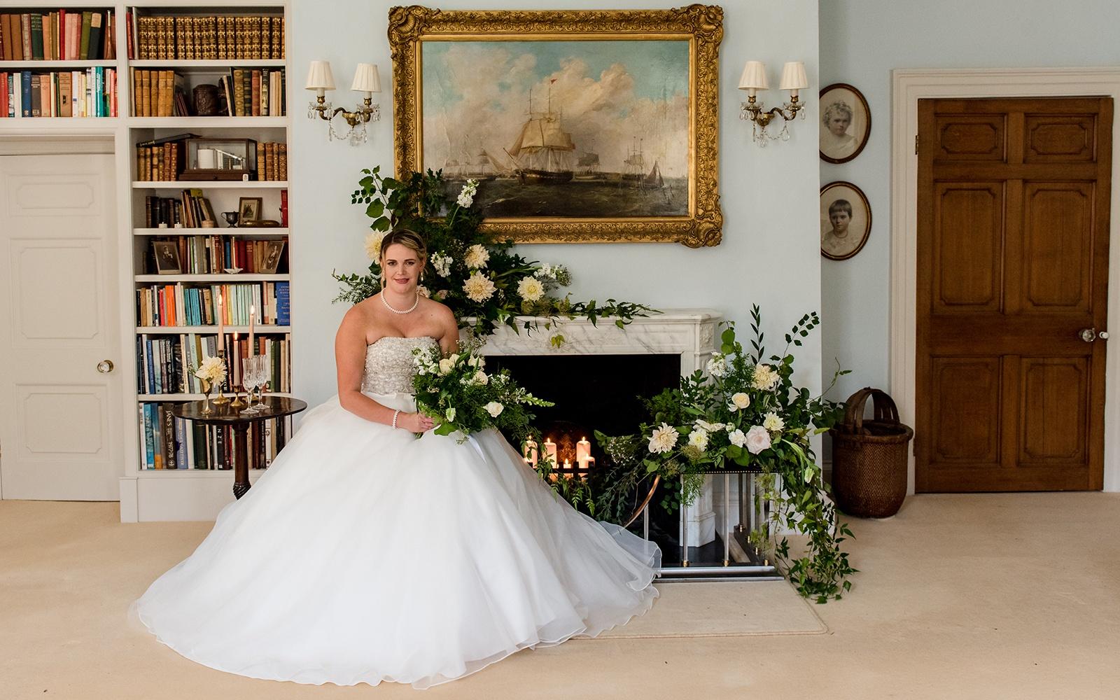Whitewed Directory real weddings and ideas styled shoot Wroughton House near Swindon Capture Every Moment Photography Cotswold photographers Make Up By Carissa Cirencester based makeup artist cruelty free table settings wedding decor and styling open fireplace