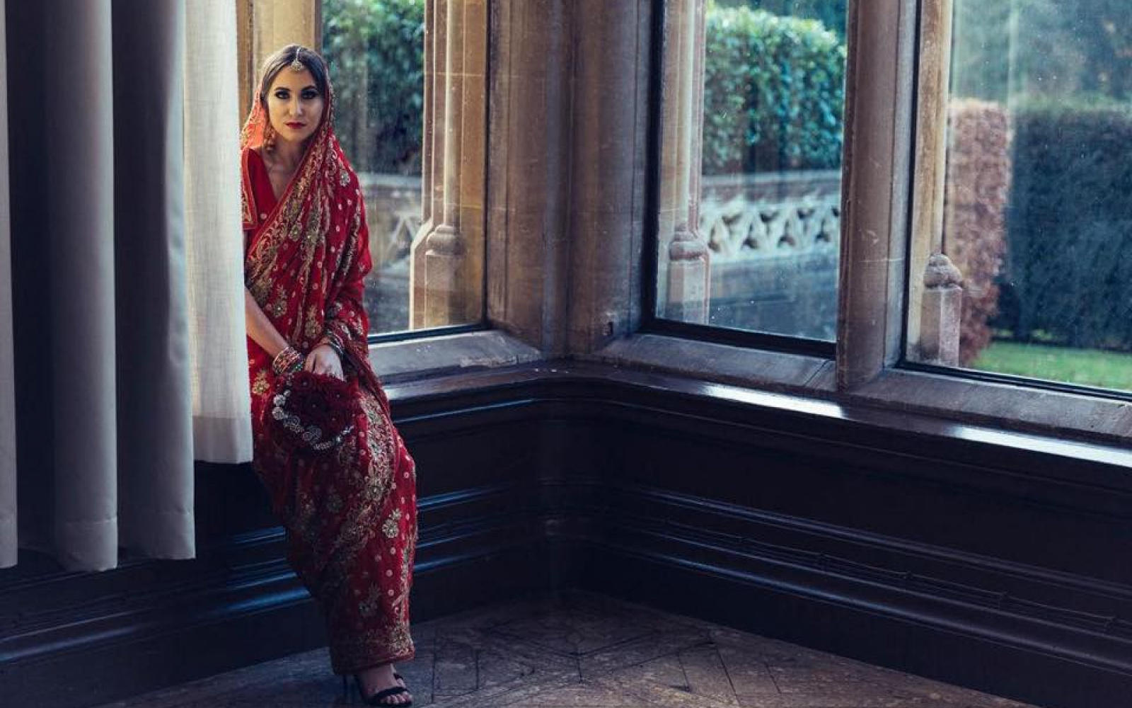 Asian Bridal Wedding Photo Shoot Grittleton House Georgia Powell Hair & Makeup
