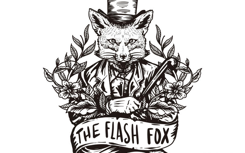 The Flash Fox Logo Whitewed