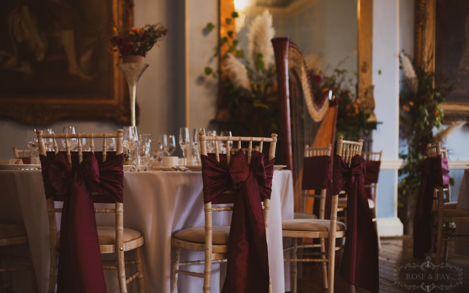 Styled Shot Avante Garde wedding venue Devizes Town Hall Whitewed Willoughby & Wolf Hibiscus & Hodge Pastel Designs classical whimsical autumnal rich burgundy