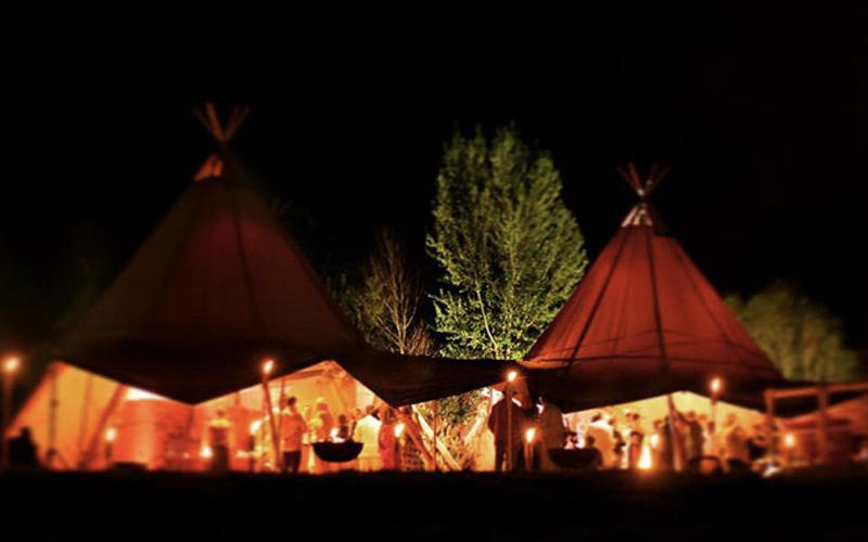 Orchard at Munsley Logo tipi marquee wedding venue Ledbury Herefordshire