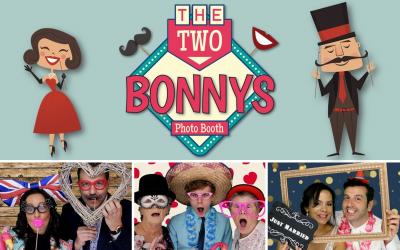 Two Bonnys enclosed wedding party photo booth hire Wiltshire Gloucestershire Swindon