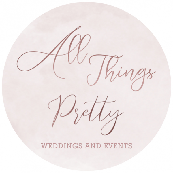 All Things Pretty Weddings Events Logo Whitewed