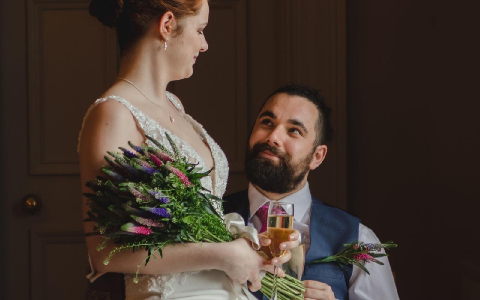 Whitewed approved Dymond's Shoes and Accessories bespoke designer Swindon Wiltshire styled shoot at Mercure Bristol North The Grange Hotel classic English champagne toast