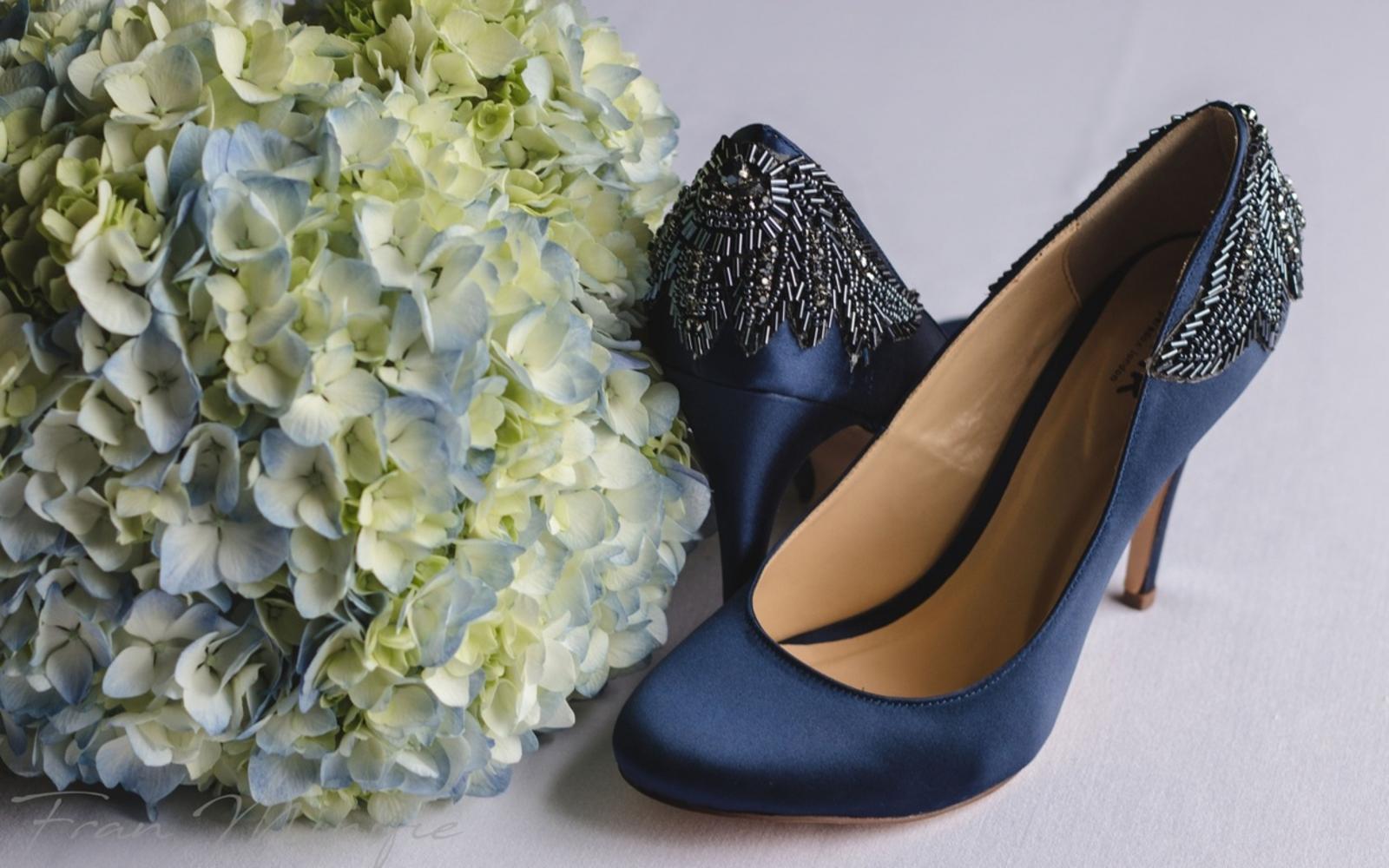 Whitewed approved Dymond's Shoes and Accessories bespoke designer Swindon Wiltshire styled shoot at Mercure Bristol North The Grange Hotel classic English navy beaded heels 
