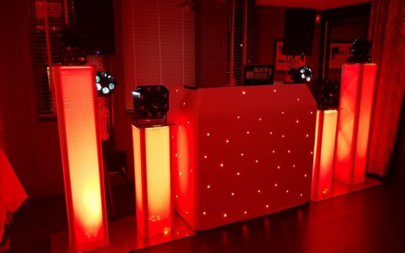 Disco Superstars Whitewed Directory approved bespoke professional full time mobile wedding DJ Swindon Wiltshire venue playlist online sound lighting uplighters  HD projected static animated monograms