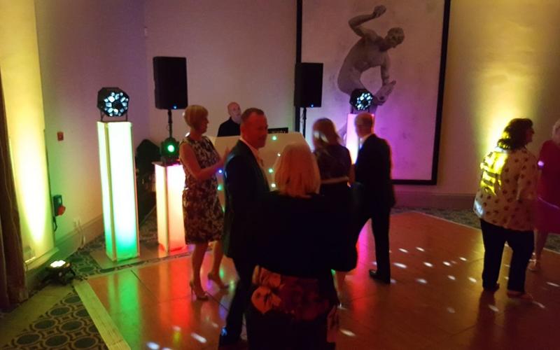 Disco Superstars Whitewed Directory approved bespoke professional full time mobile wedding DJ Swindon Wiltshire venue playlist online sound lighting uplighters  HD projected static animated monograms