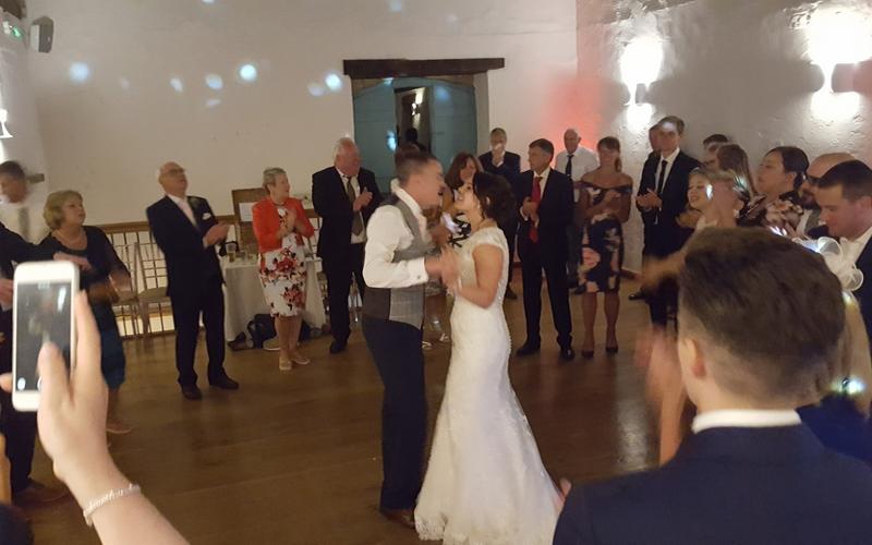 Disco Superstars Whitewed Directory approved bespoke professional full time mobile wedding DJ Swindon Wiltshire venue playlist online sound lighting uplighters  HD projected static animated monograms first dance