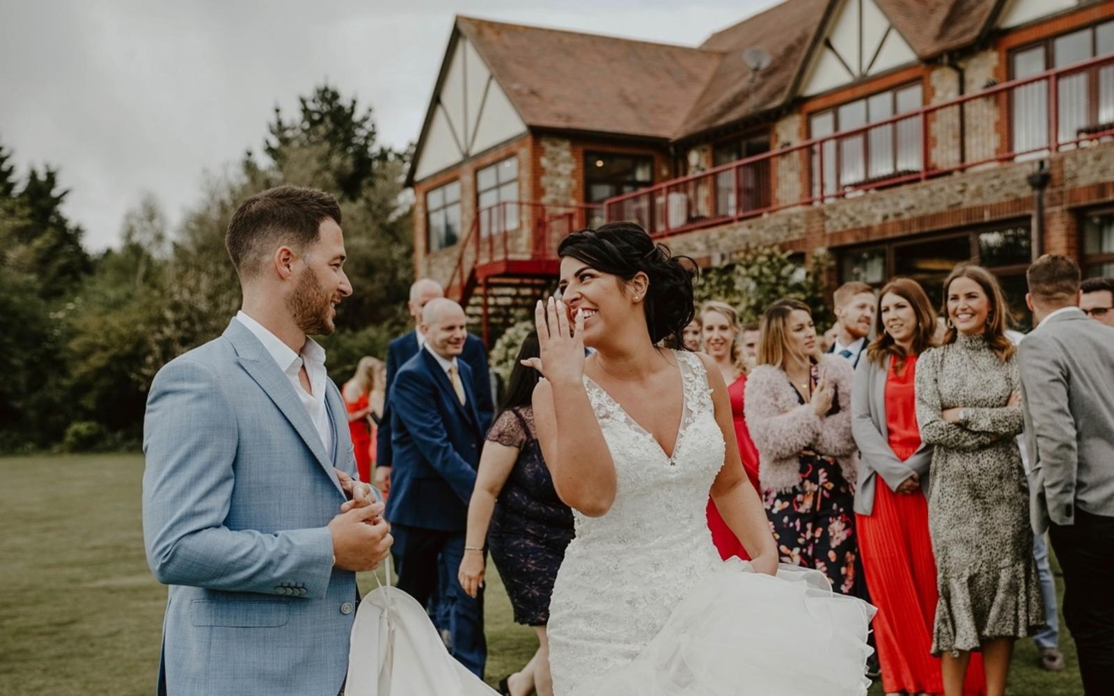 Wrag Barn Golf and Country Club wedding venue Highworth Swindon Wiltshire fully licensed for civil ceremonies Joanna Brooks Photography wedding guests