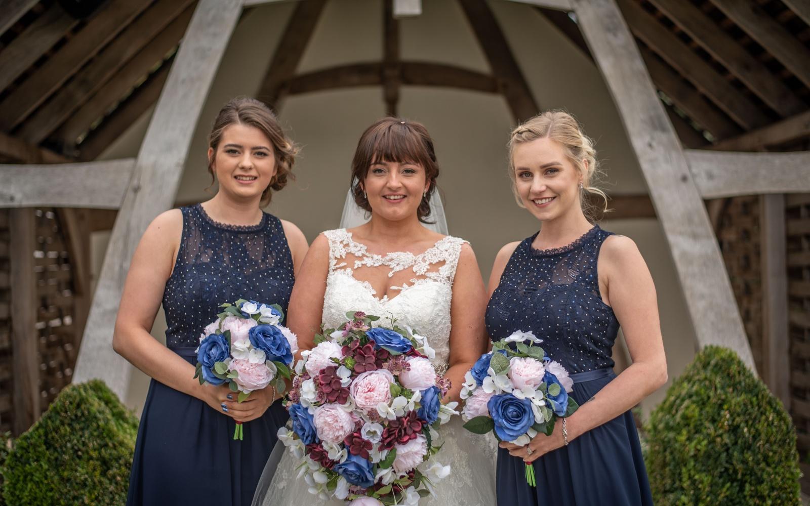 Real Wedding Strike A Pose Photography Wiltshire wedding photographer Kingscote Barn Tetbury Gloucestershire bridal party bridesmaids