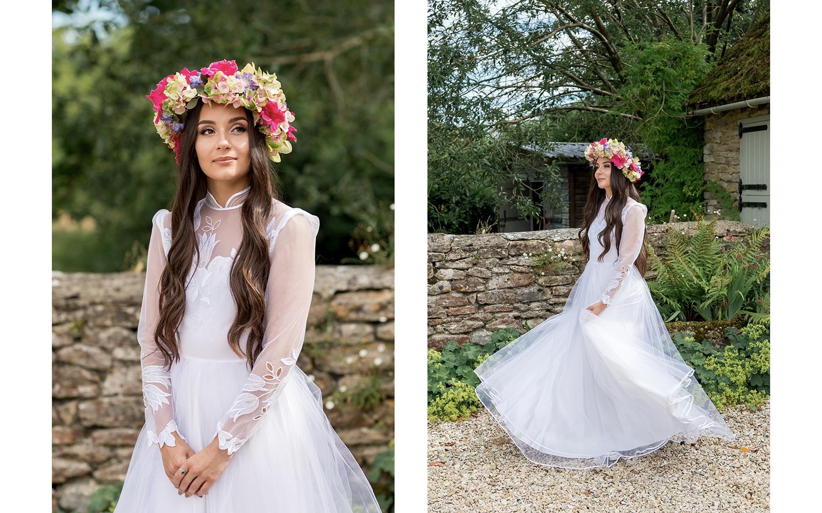 Whitewed Directory real wedding inspiration styled shoot by Copper & Blossom Wiltshire photographer oxfam dress eco friendly