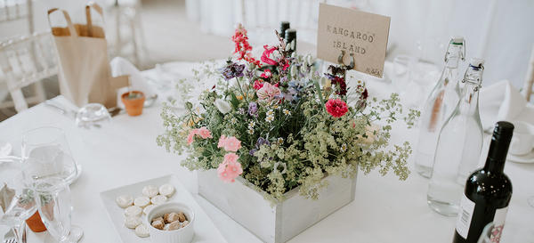 Styling your wedding breakfast guest tables Corky & Prince advice