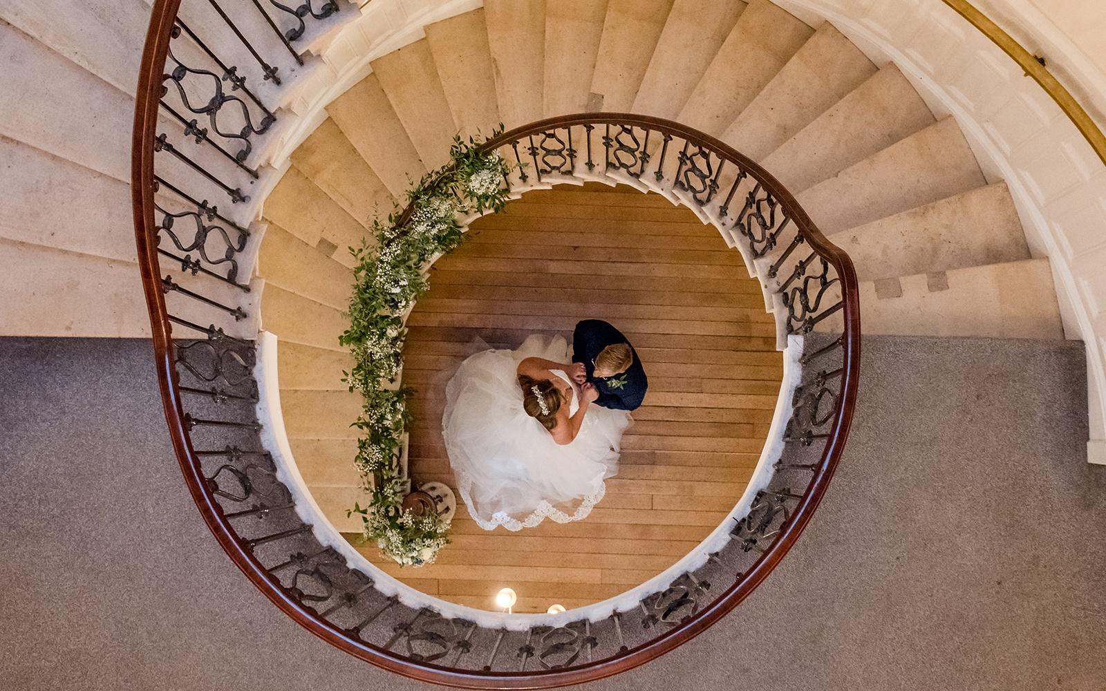 Capture Every Moment Real Wedding Cirencester photography Eastington Park Stonehouse Gloucestershire spiralling staircase