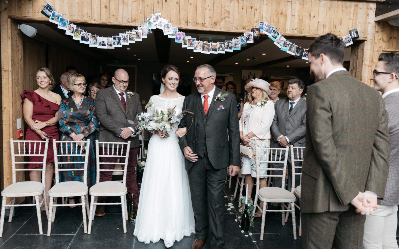 Photography by Sally-Anne Real Wedding Hill House Three Daggers Edginton Westbury polaroid ceremony