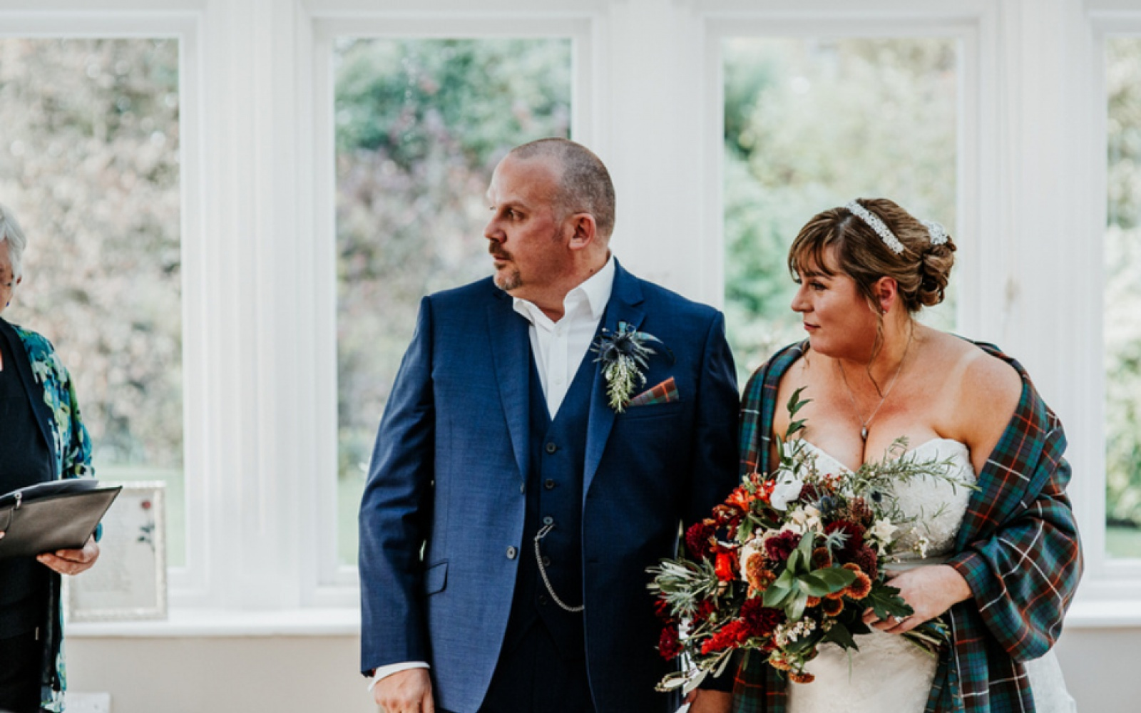 Hibiscus & Hodge Flowers real wedding florist Wiltshire Leigh Park Hotel Bradford-on-Avon bride and groom