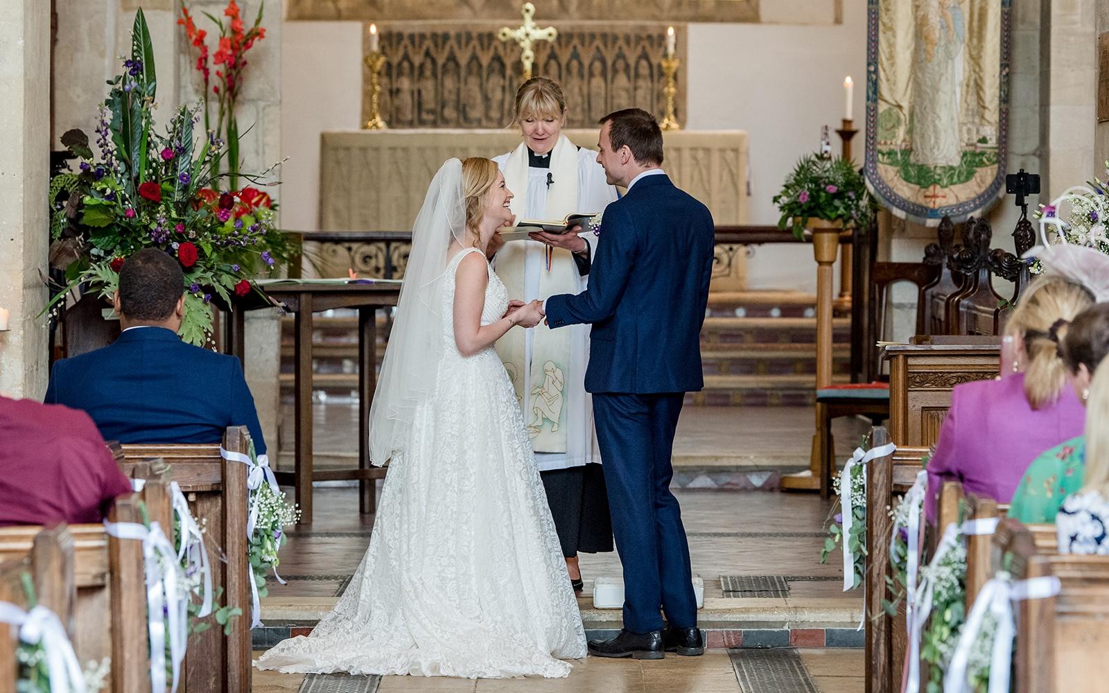 Capture Every Moment real wedding photography duo photographer Cirencester  Church of St Mary The Virgin Bampton Spittleborough Farm Wiltshire wedding vowels ceremony 