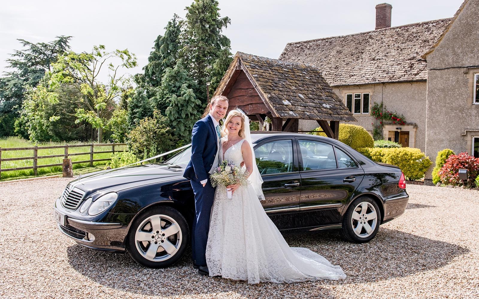 Capture Every Moment real wedding photography duo photographer Cirencester  Church of St Mary The Virgin Bampton Spittleborough Farm Wiltshire wedding car