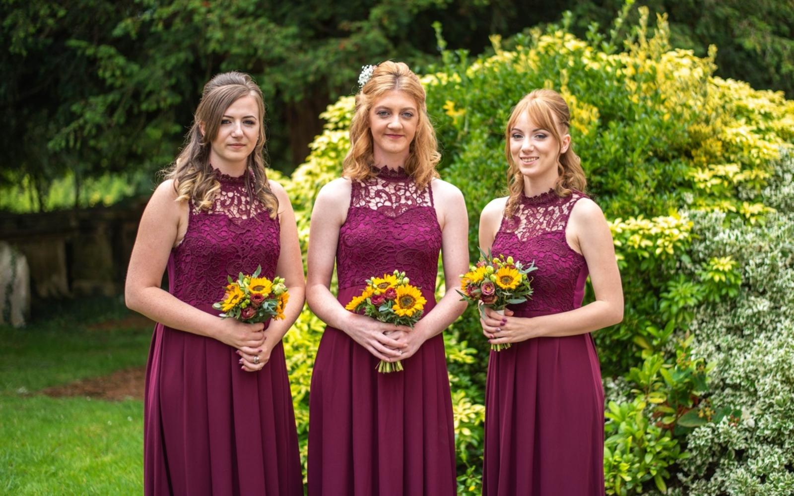 Strike A Pose Photography Real Wedding Photography Wiltshire The Farmhouse Inn in Southwick  bridesmaids