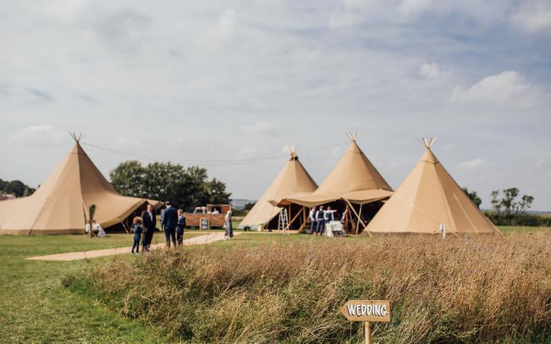 Buffalo Tipi Whitewed vetted Nordic Scandinavian tipi tepee hire wedding party event Corsham Bath Wiltshire meadow