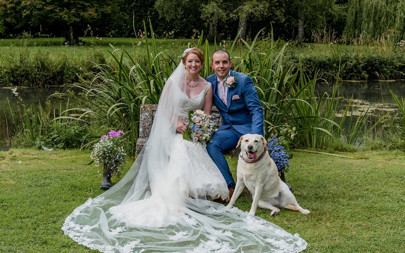 Capture Every Moment Cirencester based photography duo photographers Bittenham Springs wedding venue dog at your big day long veil