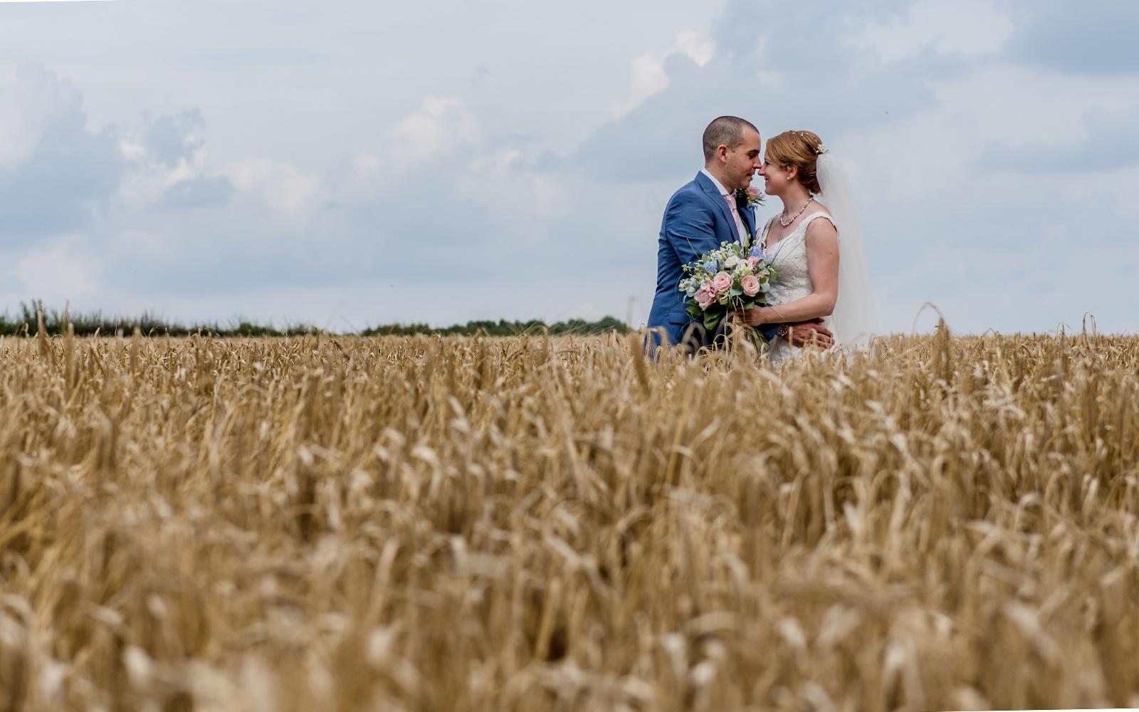 Capture Every Moment Cirencester based photography duo photographers Bittenham Springs wedding venue cornfield just married