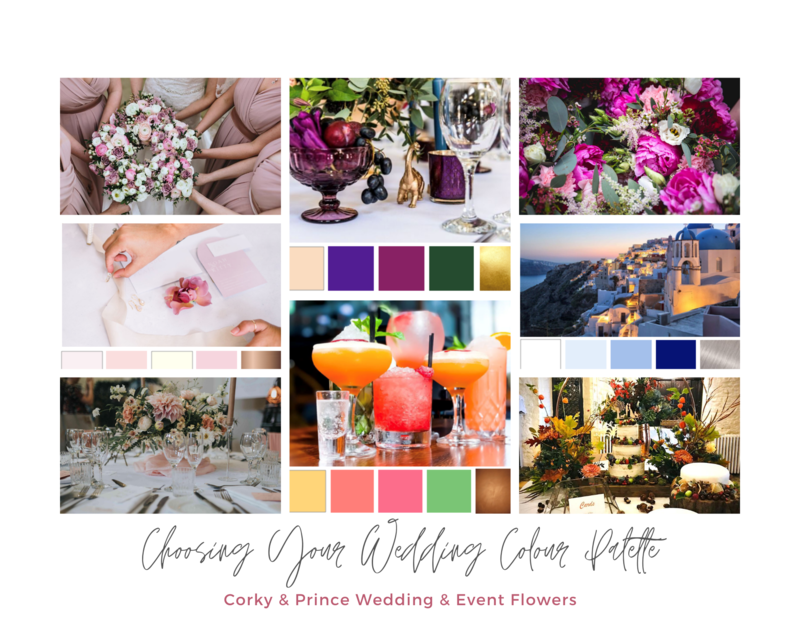 Choosing you wedding colour palette scheme theme Corky & Prince advice