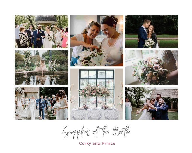 January supplier of the month Whitewed directory blog Corky and Prince Cotswolds wedding florist