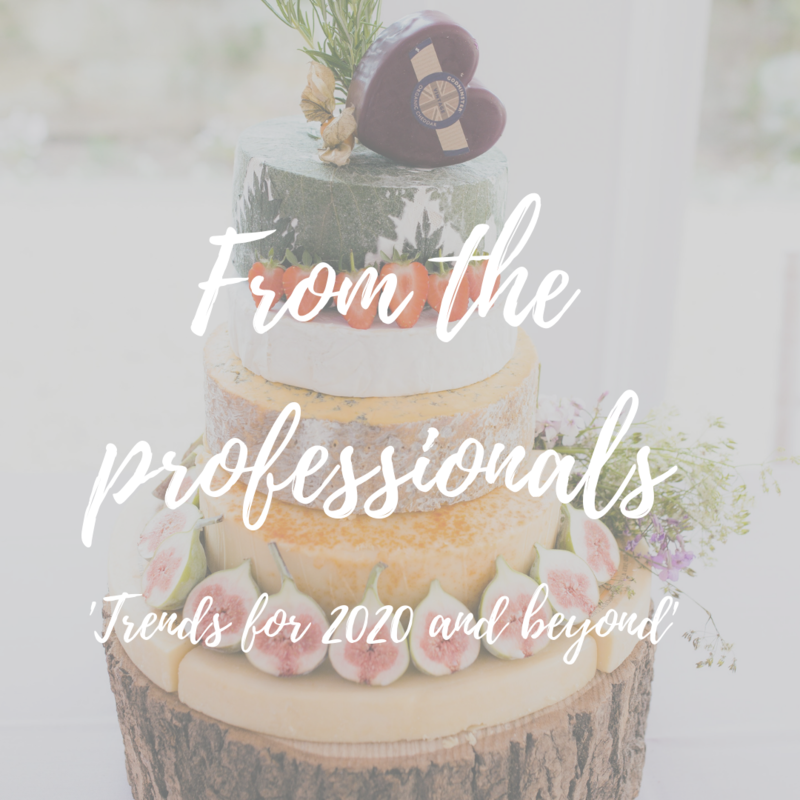 The Whitewed Directory from the professionals blog wedding trends for 2020 and beyond cake bridal gown food flowers Bella Cakes by Sharon Swindon Hibiscus & Hodge Flowers Devizes My Eden Cotswolds Hey Pesto Catering Gloucestershire stacked cheese wedding cake