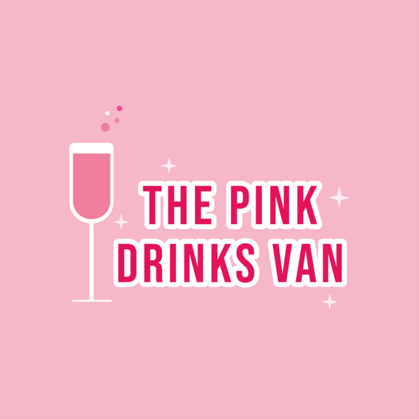 The Pink Drinks Van Logo Whitewed