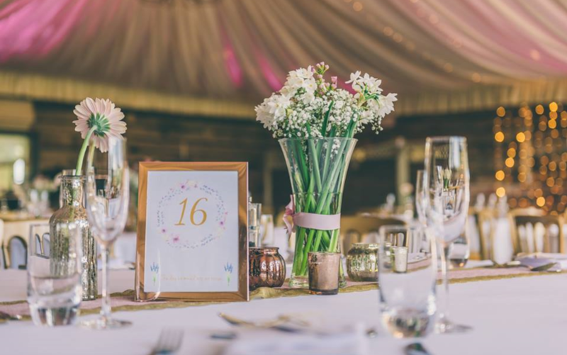 Whitewed Wedding Show Venue Wellington Barn Calstone near Calne Wiltshire table settings