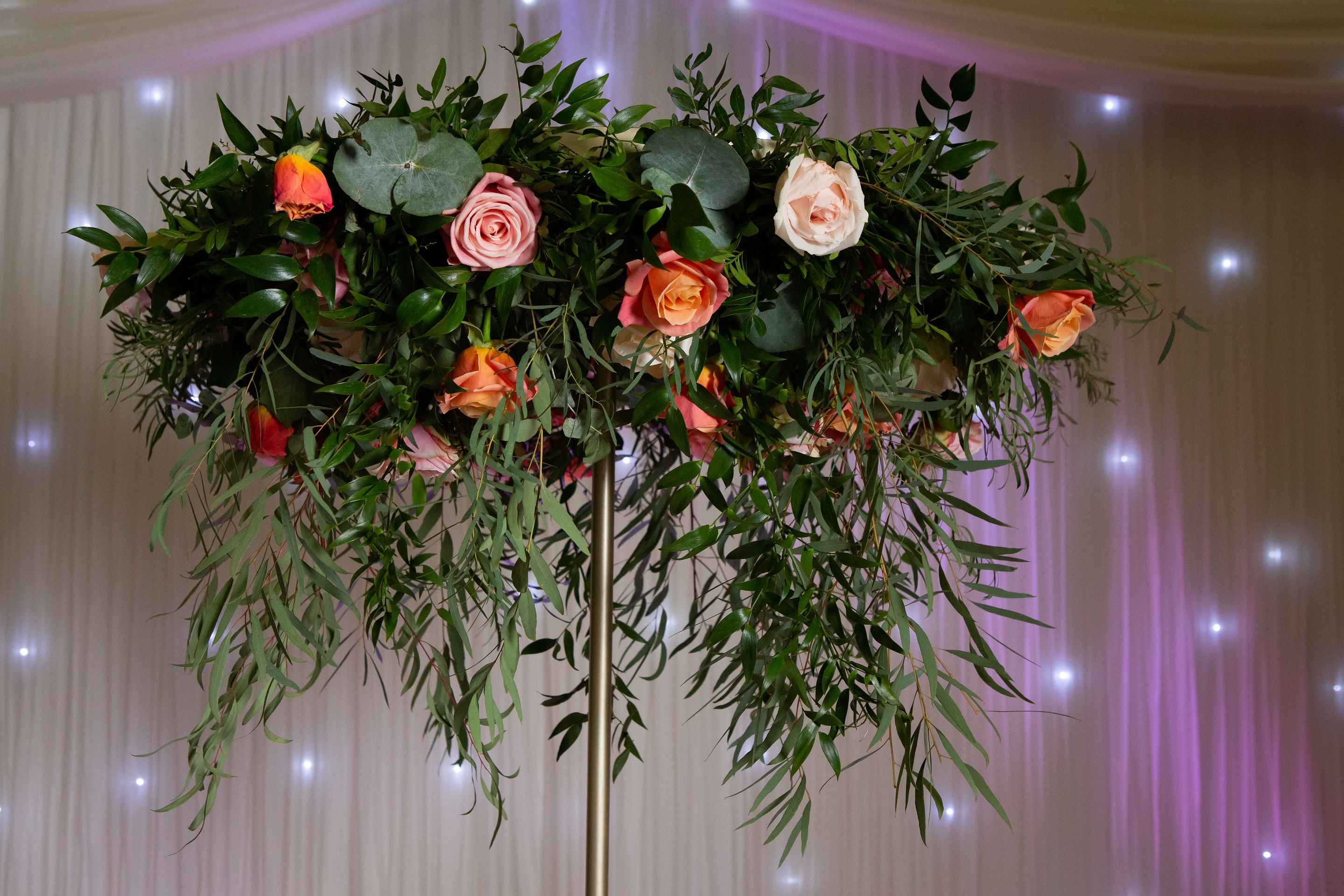 From the professionals blog on What's new to the wedding market in 2019 florist The Floral Studio and Photographer Copper and Blossom Wiltshire floral chandelier