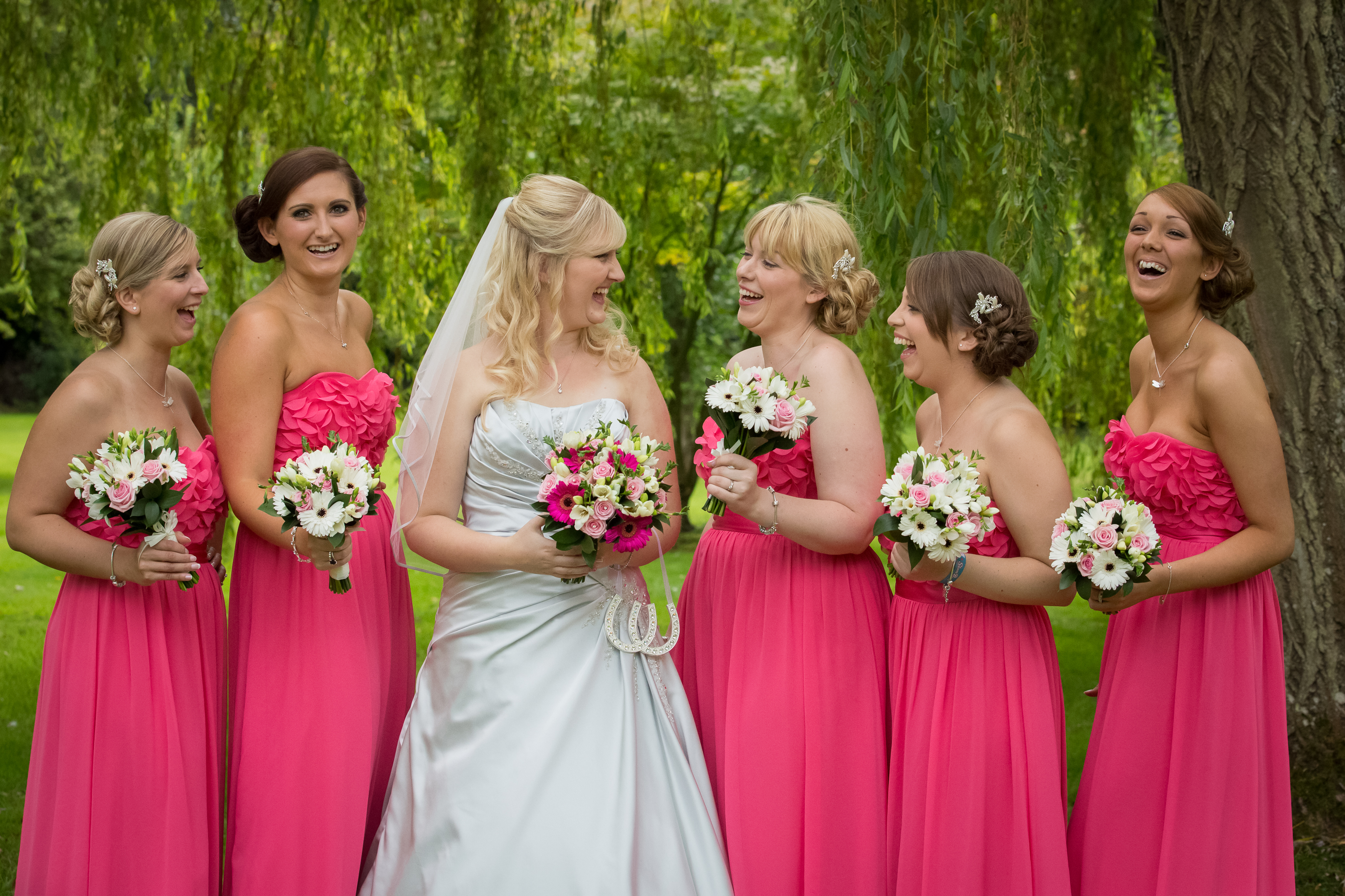 Wedding blog bamboozled by photography styles photographers help fuschia pink bridesmaid dresses