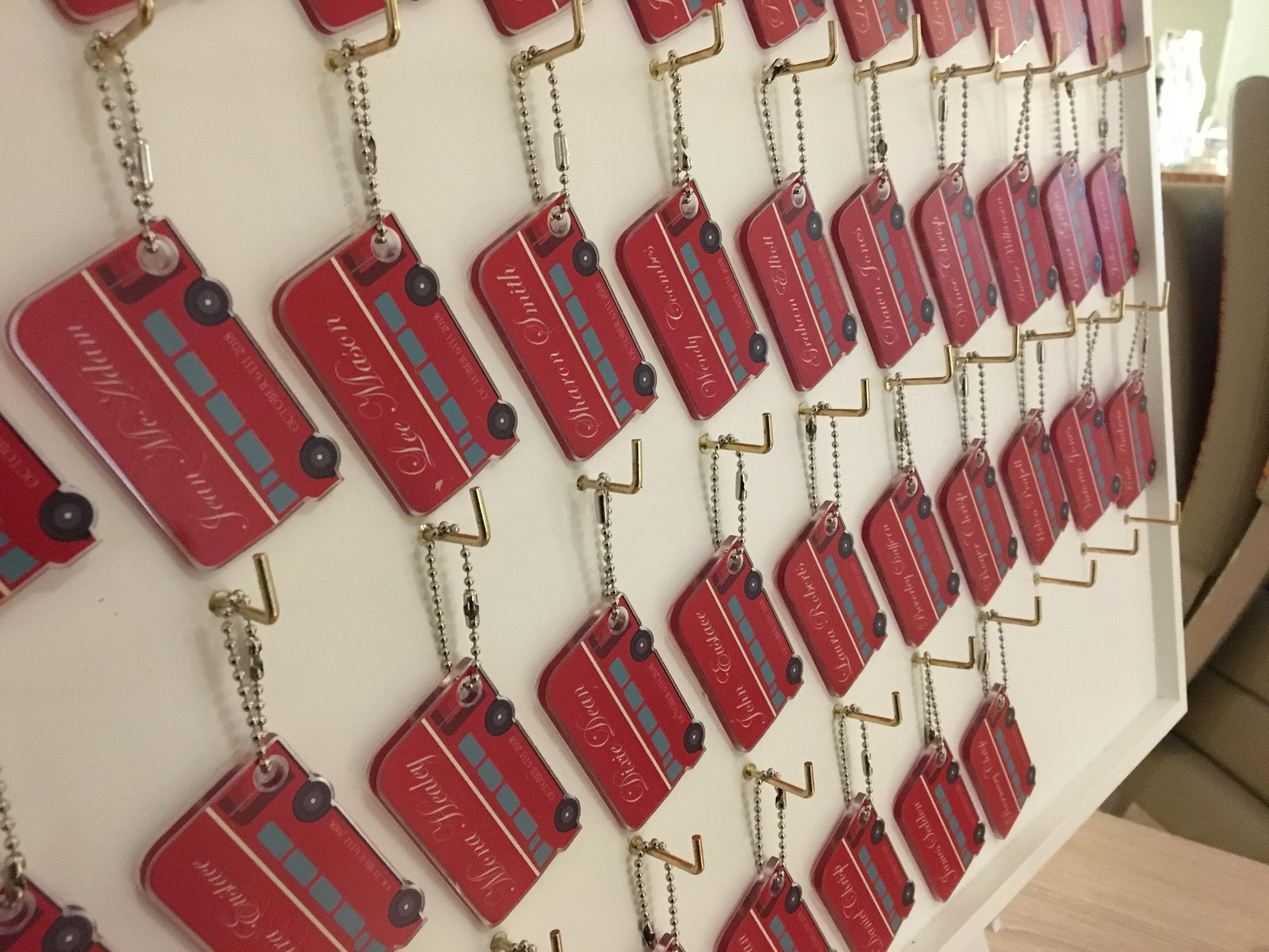 Whitewed Directory from the professionals blog on the seating plan stationery designers bespoke red bus key ring