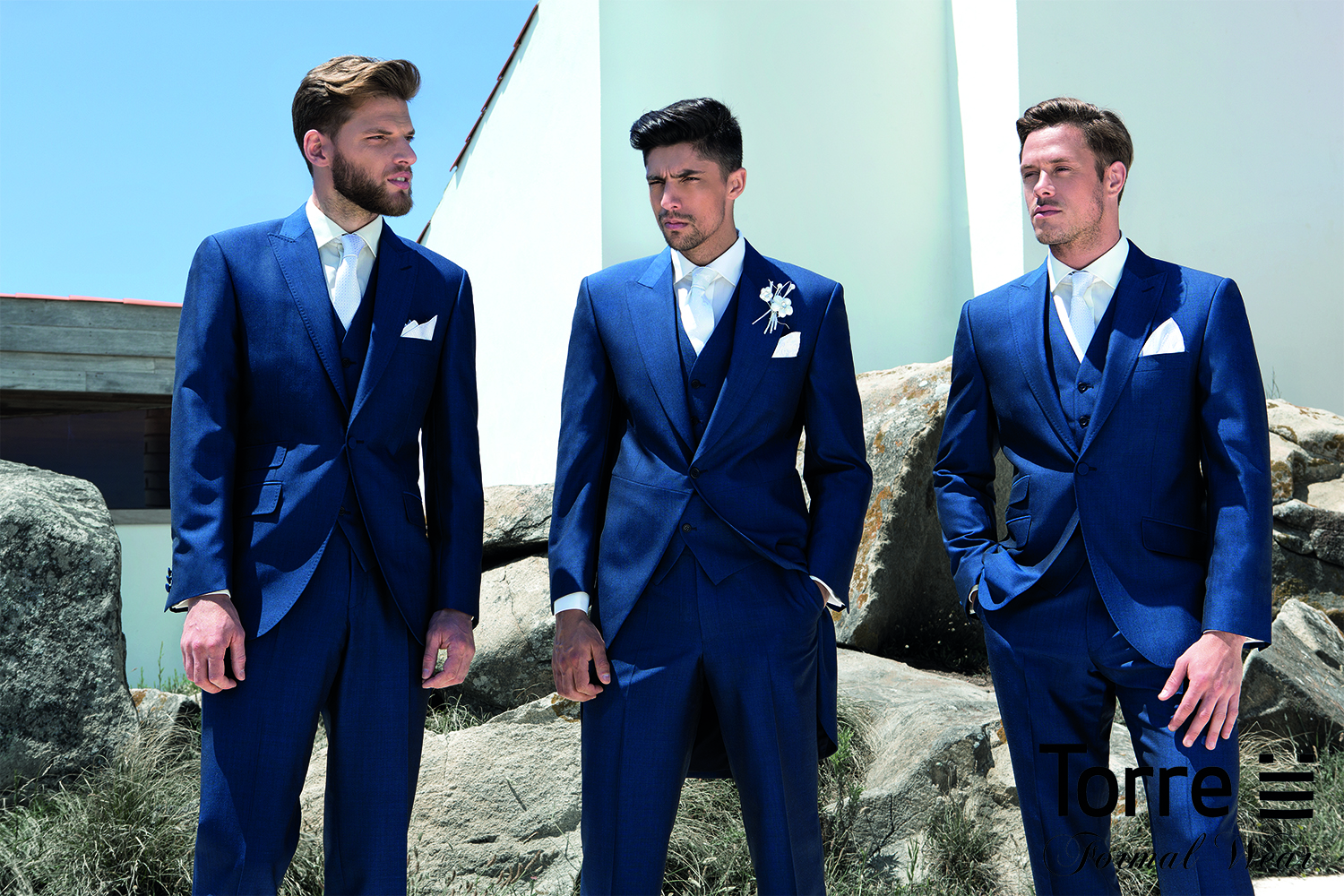 Whitewed Directory from the professionals blog Groomswear trends Tuxedo Junction Gloucester Cirencester Garry Andrew Suit Hire Swindon navy morning suits 