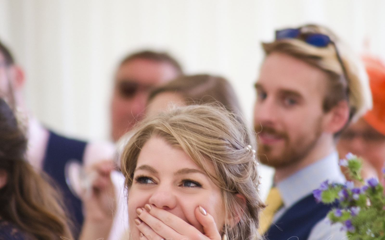 Whitewed Directory dilemma blog The groom's speech Natalie Jolley Photography Herefordshire wedding guests laughing speeches