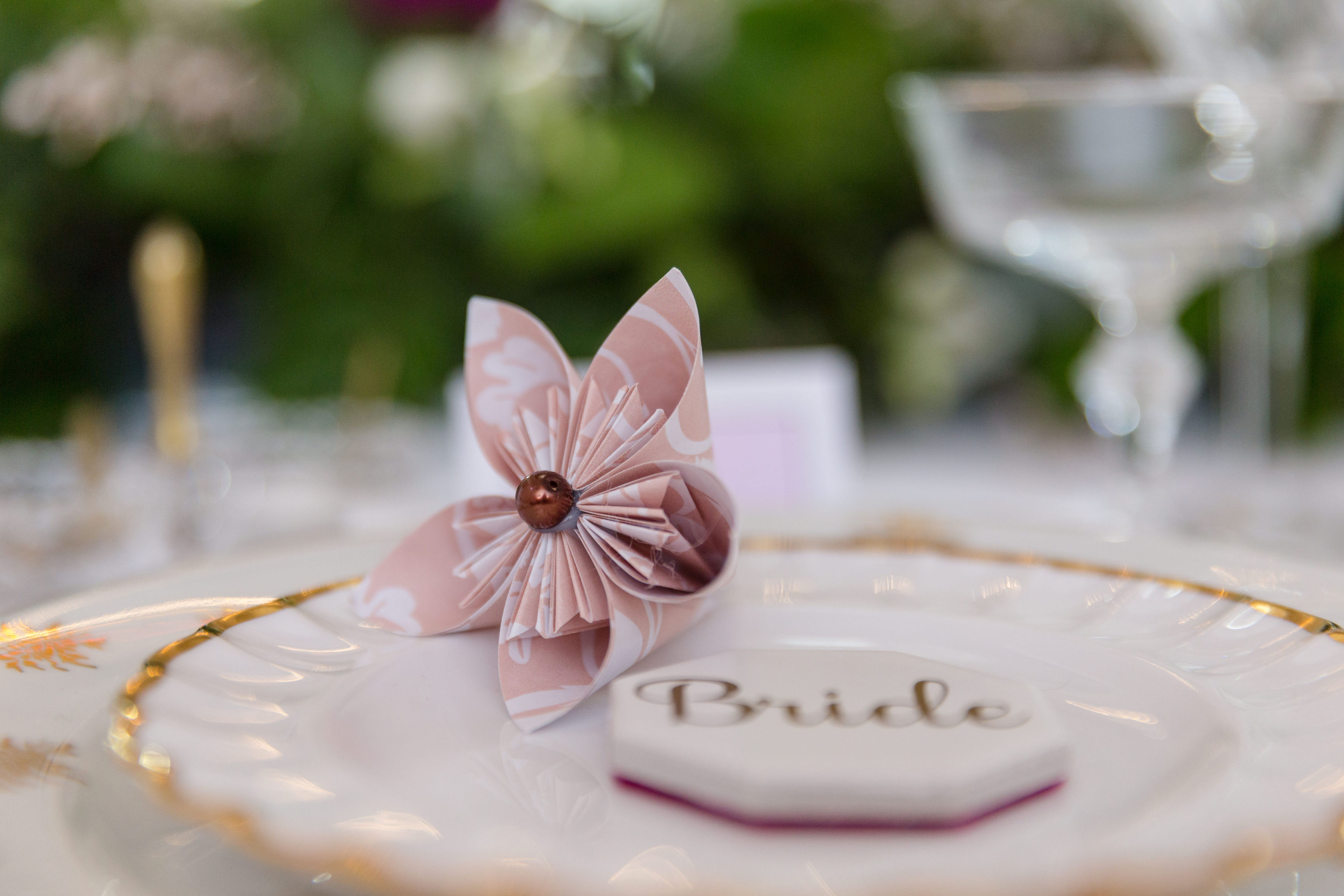 February supplier of the month Whitewed directory blog Tilly Clayden Weddings Wedding planner Gloucestershire Cotswold planning bride to be wedding day origami decor 